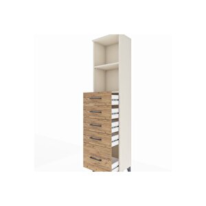 Arges Dolap 2 Raflı 5 Çekmeceli 44x30x182 Aytaşı-çam