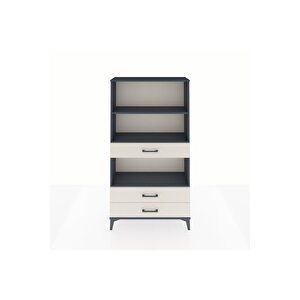 Arges Dolap 3 Raflı 3 Çekmeceli 88x30x163 Antrasit-aytaşı