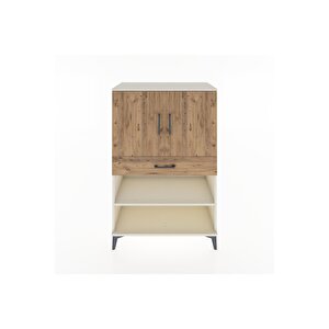 Hyperion Dolap 3 Raflı Tek Çekmeceli 2 Kapaklı 88x44x134 Aytaşı-çam