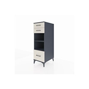 Kronos Dolap 2 Raflı 3 Çekmeceli 44x59x134 Antrasit-aytaşı