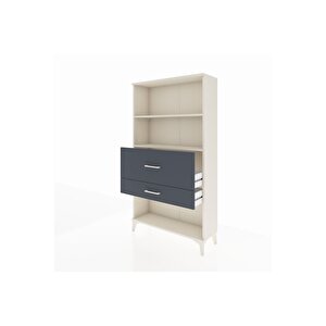 Arges Dolap 2 Raflı 2 Çekmeceli 88x30x163 Aytaşı-antrasit