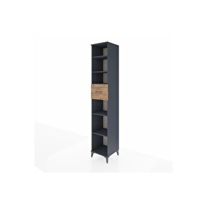 Hyperion Dolap 5 Raflı Tek Çekmeceli 44x44x243 Antrasit-çam