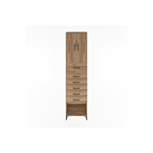 Hyperion Dolap 2 Raflı 6 Çekmeceli 2 Kapaklı 60x44x243 Çam-çam