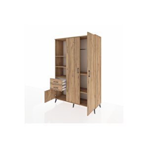 Hyperion Gardrop 5 Raflı 2 Çekmeceli Tek Askılı 132x44x195 Çam-çam