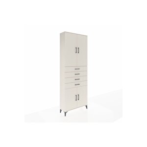 Arges Dolap 3 Raflı 4 Çekmeceli 4 Kapaklı 88x30x243 Aytaşı-aytaşı