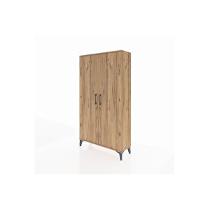 Arges Dolap 4 Raflı 2 Kapaklı 88x30x163 Çam-çam