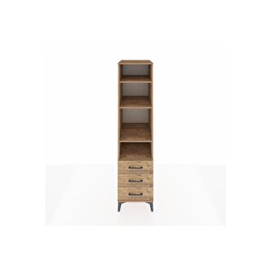 Kronos Dolap 4 Raflı 3 Çekmeceli 44x59x182 Çam-çam