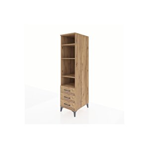 Kronos Dolap 4 Raflı 3 Çekmeceli 44x59x182 Çam-çam