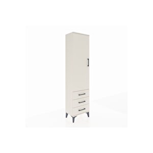 Arges Dolap 4 Raflı 3 Çekmeceli Tek Kapaklı 44x30x182 Aytaşı-aytaşı