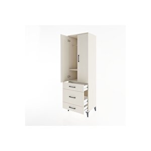 Hyperion Dolap 2 Raflı 3 Çekmeceli Tek Askılı 60x44x195 Aytaşı-aytaşı