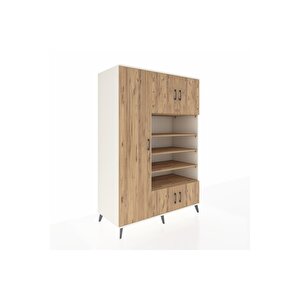 Kronos Dolap 10 Raflı 5 Kapaklı 132x59x195 Aytaşı-çam/çam