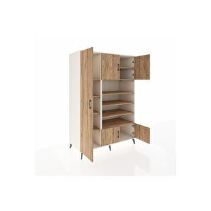 Kronos Dolap 10 Raflı 5 Kapaklı 132x59x195 Aytaşı-çam/çam