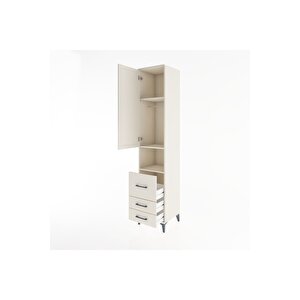 Hyperion Dolap 3 Raflı 3 Çekmeceli Tek Askılı 44x44x221 Aytaşı-aytaşı