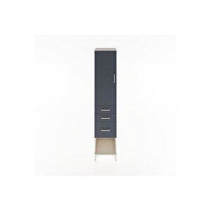 Hyperion Dolap 2 Raflı 3 Çekmeceli Tek Askılı 44x44x221 Aytaşı-antrasit