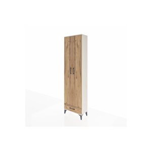 Arges Dolap 5 Raflı Tek Çekmeceli 2 Kapaklı 60x30x221 Aytaşı-çam