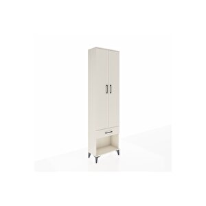 Arges Dolap 4 Raflı Tek Çekmeceli 2 Kapaklı 60x30x221 Aytaşı-aytaşı