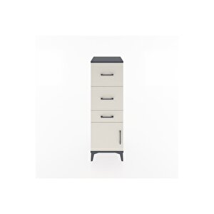 Hyperion Dolap 3 Çekmeceli Tek Kapaklı 44x44x134 Antrasit-aytaşı