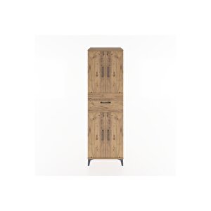 Hyperion Dolap 3 Raflı Tek Çekmeceli 4 Kapaklı 60x44x195 Çam-çam