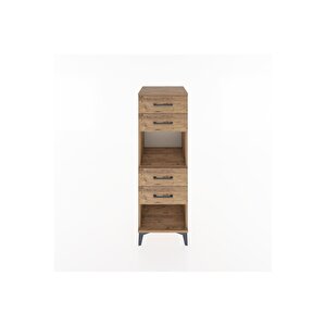 Hyperion Dolap Tek Raflı 4 Çekmeceli 44x44x134 Çam-çam