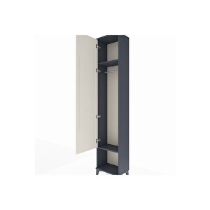 Arges Dolap 2 Raflı Tek Kapaklı Tek Askılı 44x30x221 Antrasit-aytaşı