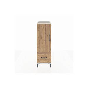 Kronos Dolap 2 Raflı Tek Çekmeceli Tek Kapaklı 44x59x134 Aytaşı-çam