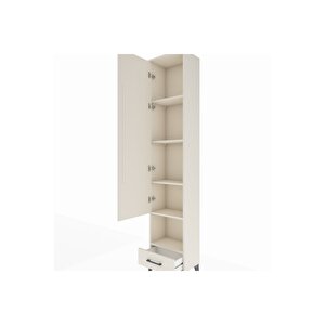 Arges Dolap 5 Raflı Tek Çekmeceli Tek Kapaklı 44x30x221 Aytaşı-aytaşı