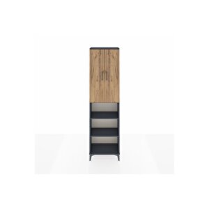 Arges Dolap 3 Raflı 2 Kapaklı Tek Askılı 60x30x221 Antrasit-çam