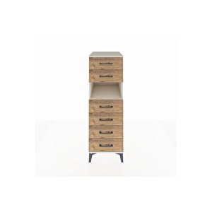 Kronos Dolap Tek Raflı 6 Çekmeceli 44x59x134 Aytaşı-çam