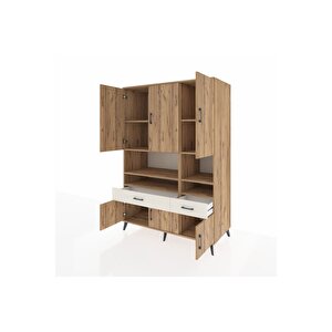 Kronos Dolap 8 Raflı 2 Çekmeceli 6 Kapaklı 132x59x195 Çam-çam/aytaşı