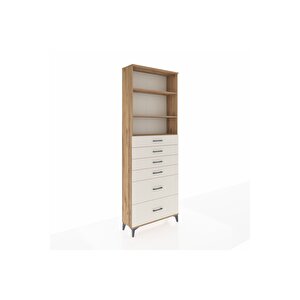 Arges Dolap 3 Raflı 6 Çekmeceli 88x30x243 Çam-aytaşı