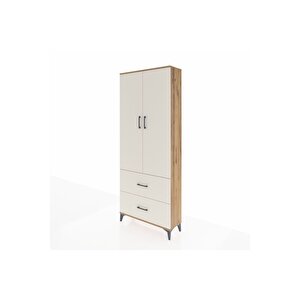 Arges Dolap 3 Raflı 2 Çekmeceli 2 Kapaklı 88x30x221 Çam-aytaşı