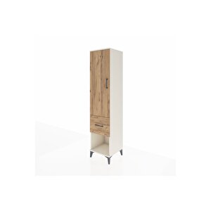 Hyperion Dolap 4 Raflı Tek Çekmeceli Tek Kapaklı 44x44x195 Aytaşı-çam