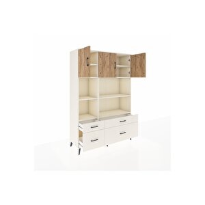 Hyperion Dolap 8 Raflı 4 Çekmeceli 3 Kapaklı 132x44x195 Aytaşı-çam/aytaşı