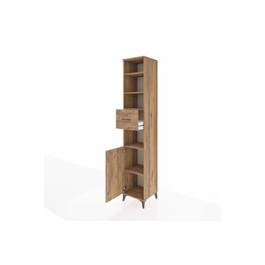 Hyperion Dolap 5 Raflı Tek Çekmeceli Tek Kapaklı 44x44x243 Çam-çam