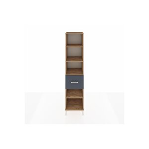 Hyperion Dolap 4 Raflı Tek Çekmeceli 44x44x195 Çam-antrasit