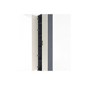 Arges Dolap 4 Raflı 2 Kapaklı 60x30x243 Antrasit-aytaşı