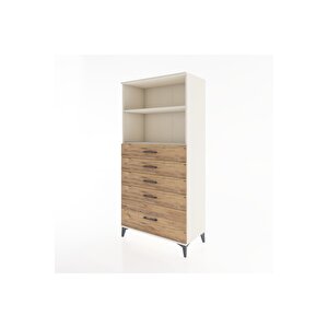 Hyperion Dolap 2 Raflı 5 Çekmeceli 88x44x182 Aytaşı-çam