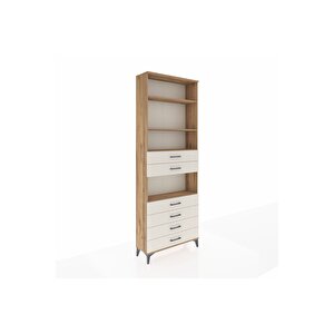Arges Dolap 4 Raflı 6 Çekmeceli 88x30x243 Çam-aytaşı