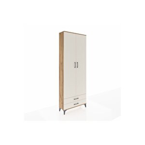 Arges Dolap 5 Raflı 2 Çekmeceli 2 Kapaklı 88x30x243 Çam-aytaşı