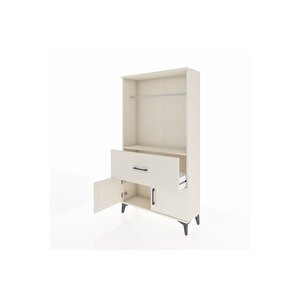 Arges Dolap Tek Raflı Tek Çekmeceli Tek Askılı 88x30x163 Aytaşı-aytaşı