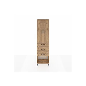Arges Dolap 2 Raflı 3 Çekmeceli Tek Askılı 60x30x221 Çam-çam