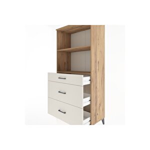 Hyperion Dolap 2 Raflı 3 Çekmeceli 88x44x182 Çam-aytaşı
