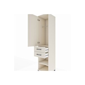 Hyperion Dolap 2 Raflı 2 Çekmeceli Tek Askılı 44x44x195 Aytaşı-aytaşı