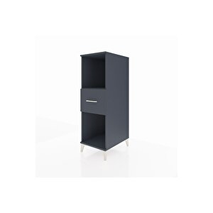 Kronos Dolap Tek Raflı Tek Çekmeceli 44x59x134 Antrasit-antrasit