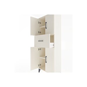 Arges Dolap 2 Raflı Tek Çekmeceli 4 Kapaklı 60x30x163 Aytaşı-aytaşı