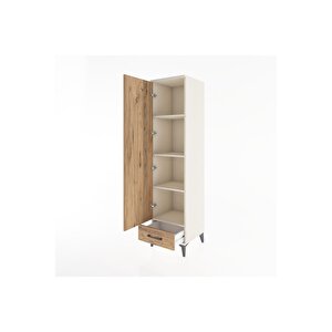 Hyperion Dolap 4 Raflı Tek Çekmeceli Tek Kapaklı 44x44x182 Aytaşı-çam