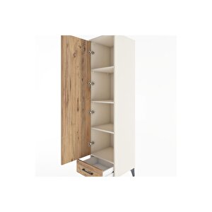 Hyperion Dolap 4 Raflı Tek Çekmeceli Tek Kapaklı 44x44x182 Aytaşı-çam
