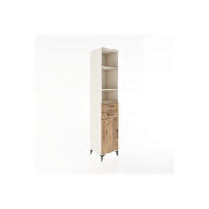 Hyperion Dolap 4 Raflı 2 Çekmeceli Tek Kapaklı 44x44x221 Aytaşı-çam