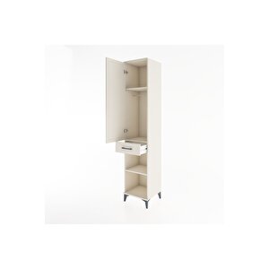Hyperion Dolap 3 Raflı Tek Çekmeceli Tek Askılı 44x44x221 Aytaşı-aytaşı