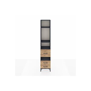 Arges Dolap 4 Raflı 3 Çekmeceli 44x30x221 Antrasit-çam